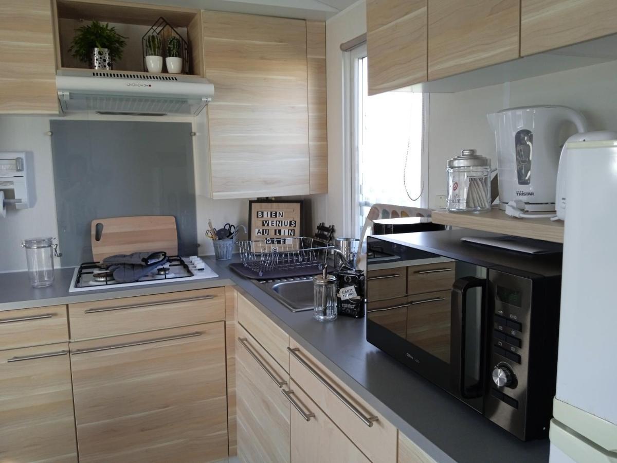 Mobil Home-Les Lins Bleus Biville-sur-Mer Esterno foto